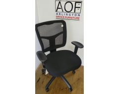 black mesh back swivel chair