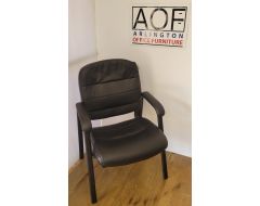 nice black, vinyl guest chairs