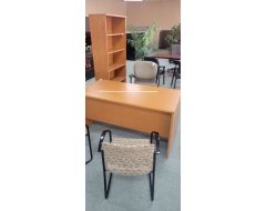 30x60 blonde double pedestal desk 