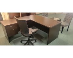 30x66 L desk S/P Espresso