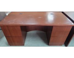 30x60 veneer double ped desk