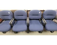 nice blue with black frame side chairs
