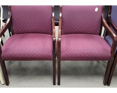 burgundy with mahogany frame