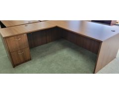 36x72 walnut L-desk